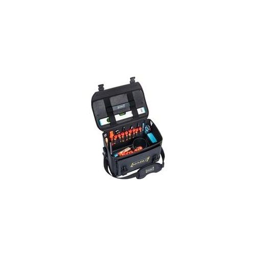 Werkzeugtasche groß, bestückt 191T-2/89, Werkzeug-Set schwarz, mit 89 Profi-Werkzeugen, HiPer Feinzahn-Umschaltknarre für Bits