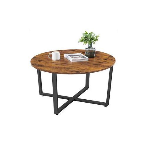 VASAGLE Couchtisch braun 88,0 x 88,0 x 47,0 cm