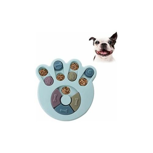Hundepuzzle, Hundefutterspender-Spielzeug, langlebiges interaktives Hundespielzeug, Hunde-IQ-Trainingsspielzeug (blau)