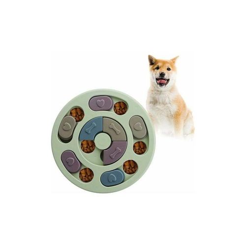 Hundepuzzle, Hundefutterspender-Spielzeug, langlebiges interaktives Hundespielzeug, Hunde-IQ-Trainingsspielzeug, Verbesserung des iq (Grün)