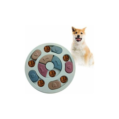 Hundepuzzle, Hundefutterspender, langlebiges interaktives Hundespielzeug, IQ-Trainingsspielzeug für Hunde, iq verbessern (Blau)