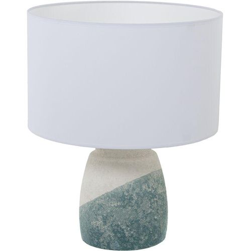 Beige/Blue Ceramic Table Lampe Text. Sand, 1x27-60W ° 35x42cm, Basi