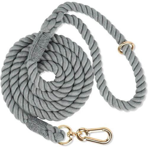 Eting - Hundeleine aus geflochtenem Seil für kleine, mittelgroße und große Hunde, Grau