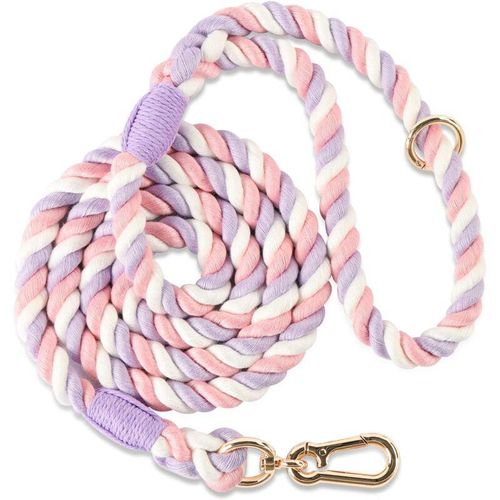 Hundeleine aus geflochtenem Seil für kleine, mittelgroße und große Hunde, Einhorn-Lila
