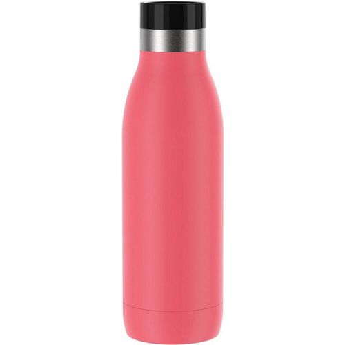 Emsa Trinkflasche Bludrop Color, Edelstahl, Quick-Press Deckel, 12h warm/24h kühl, spülmaschinenfest, rot