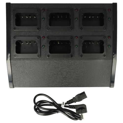 vhbw 6-fach Ladegerät kompatibel mit Bidatong BD-15-L Funkgerät-Akkus - Ladestation, 8,4 V