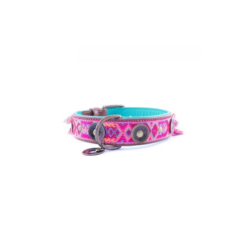 Hunde-Halsband »Boho Rosa Halsband Gr.L, 4cm«, Echtleder