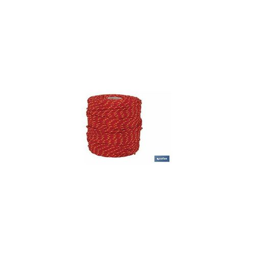 Cofan - Geflochtene Hippie-Schnur Rot/Gelb 3 mm x 25 m