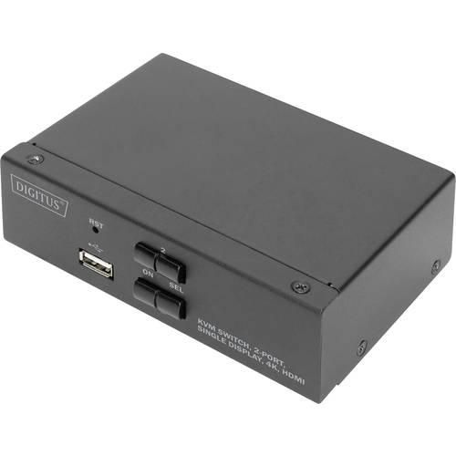 Digitus DS-12870 2+1 Port KVM-Umschalter HDMI Fernbedienung, Tastatur 3840 x 2160 Pixel