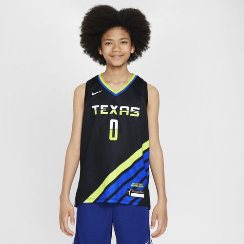 Satou Sabally Dallas Wings 2023 Rebel Edition Nike Dri-FIT WNBA Swingman Trikot für ältere Kinder (Jungen) - Schwarz