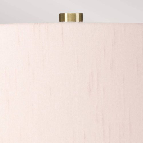 Textil-Tischlampe Isla messing antik/rosé