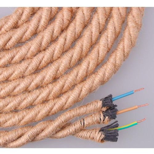 Cable de cuerda de yute trenzado 3x0,75mm 20m