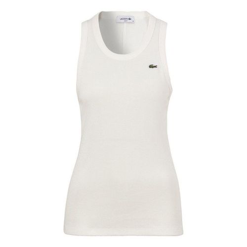 Lacoste T-Shirt Ripptop, elastisch, Slim Fit, Premium Qualität - Staple Piece, weiß