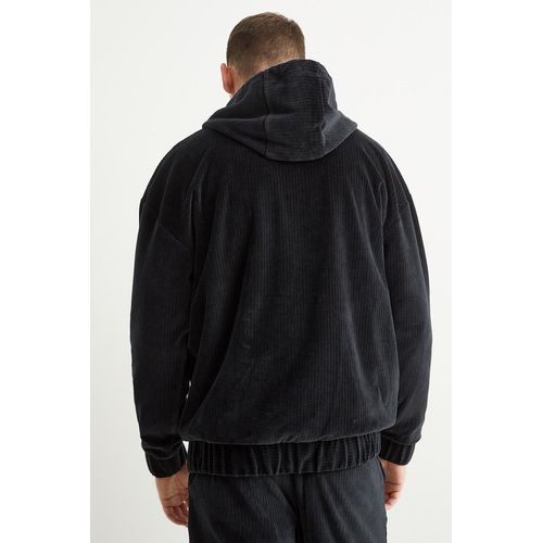 C&A Fluwelen hoodie, Zwart, Maat: 2XL