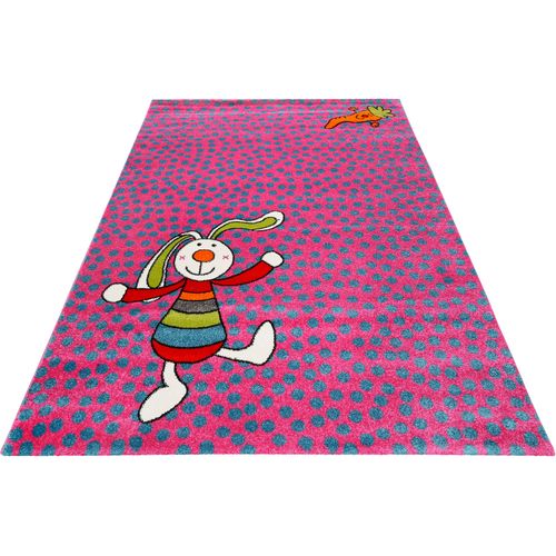 Kinderteppich SIGIKID "Rainbow Rabbit" Teppiche Gr. B/L: 200 cm x 290 cm, 13 mm, 1 St., pink Kinder Kinderzimmerteppiche