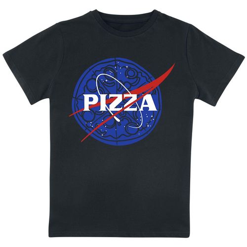 Food Kids - Pizza & Pasta & Burger & Schnitzel T-Shirt schwarz in 140