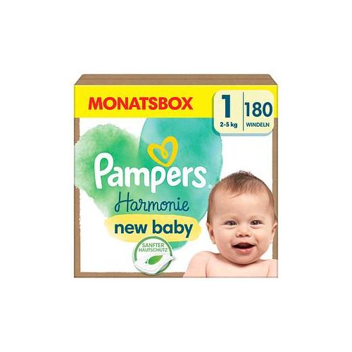 Pampers® Windeln Harmonie™ Größe Gr.1 (2-5 kg) für Neugeborene (0-3 Monate), 180 St.