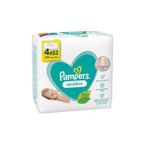 Pampers® Feuchttücher sensitive 1-lagig weiß, 208 St.