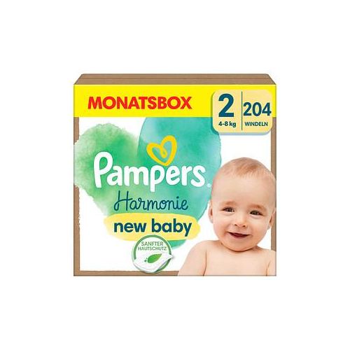 Pampers® Windeln Harmonie™ Größe Gr.2 (4-8 kg) für Neugeborene (0-3 Monate), 204 St.