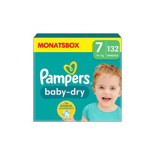 Pampers® Windeln baby-dry™ Monatsbox Größe Gr.7 (15+ kg) für Kids und Teens (4-12 Jahre), 132 St.