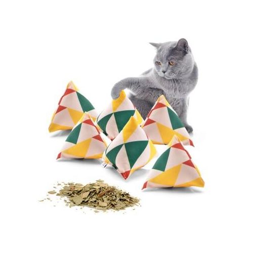 Canadian Cat Company Catnipspielzeug 6x Schmusepyramide Reggae Triangle