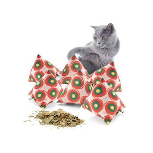 Canadian Cat Company Catnipspielzeug 6x Schmusepyramide Reggae Dot