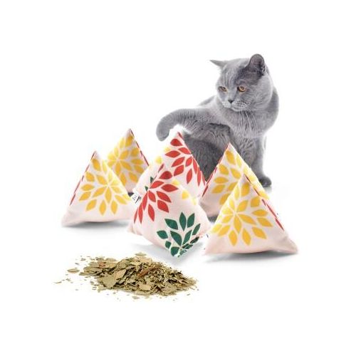 Canadian Cat Company Catnipspielzeug 6x Schmusepyramide Reggae Flower