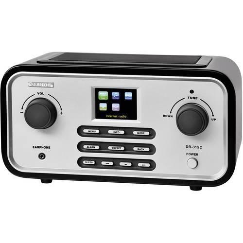 Albrecht DR 315 C Internet Tischradio DAB+, UKW Internetradio DLNA-fähig Schwarz, Silber