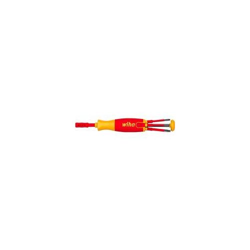Schraubendreher mit Bit Magazin LiftUp electric rot/gelb, 7-teilig