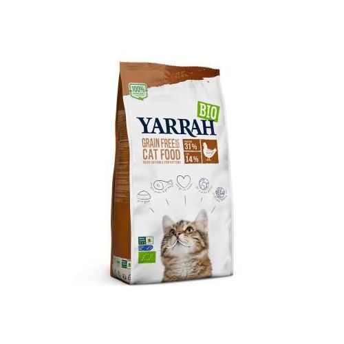 Yarrah Bio Trockenfutter für Katzen Adult/Kätzchen Huhn & Fisch (MSC) 2,4 kg