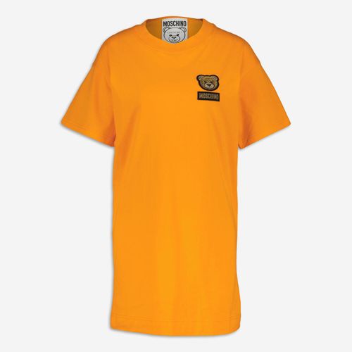 Orangefarbenes Minikleid mit Logo