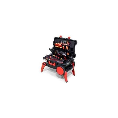 Werkzeug-Set XXL 4 electric schwarz/rot, 80-teilig, mit Trolley-Koffer