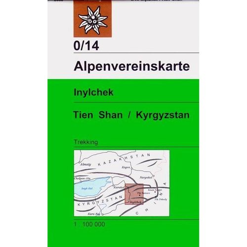 Alpenvereinskarte Inylchek - Tienschan-West / Kyrgyzstan, Karte (im Sinne von Landkarte)