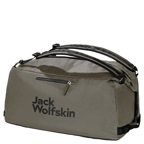 Jack Wolfskin Traveltopia Reisetasche, Reisverschluss, Logoprint, grün