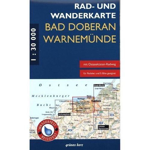Rad- und Wanderkarte Bad Doberan, Warnemünde, Karte (im Sinne von Landkarte)