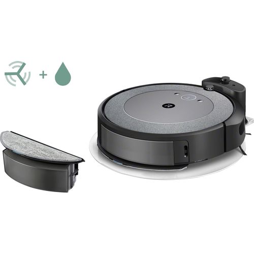 IROBOT Saugroboter "Roomba Combo i5 (i5178); Saug- und Wischroboter" schwarz Saugroboter
