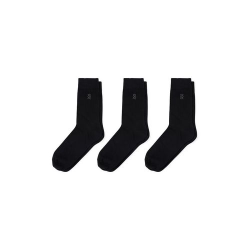 C&A Set van 3 paar-sokken-comfortabel boordje, Zwart, Maat: 39-42