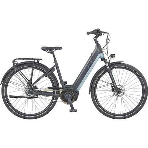E-Bike PROPHETE "Geniesser 4.0" E-Bikes Gr. 48 cm, 28 Zoll (71,12 cm), schwarz (schwarz, grau) E-Bikes