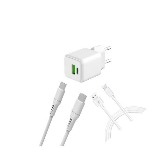 Kabel und Wandgesteck (USB-C + USB-C) 20W - WTK