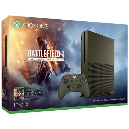 Xbox One S 1000GB - Grün - Limited Edition Edition Spéciale Battlefield 1 + Battlefield 1