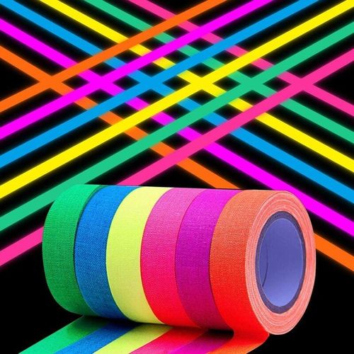 Uv fluoreszierendes Neonband – fluoreszierendes Gaffer Tape pro Rolle für Halloween – fluoreszierendes Gaffer Tape zur Dekoration (6)