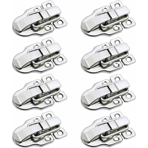 Hiasdfls - Set mit 8 Knebelverschlüssen Metallhebelverschluss Knebelverschlussverschluss Federkastenverschluss für