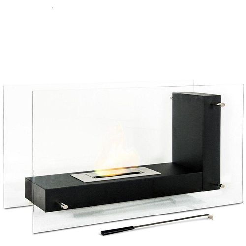 Design-Bioethanol-Standkamin schwarz 80 x 31 x h 60 cm