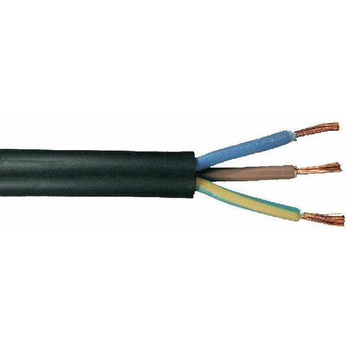 Gummileitung H05RR-F 3 x 1,0 - 25 Meter, schwarz Kabel & Leitungen