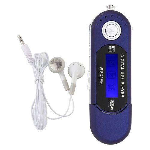 Digitaler Musik-Player – tragbarer USB-MP3-Musik-Player mit LCD-Bildschirm, FM-Radio, Sprachrekorder, TF-Karte (blau) - Dewin