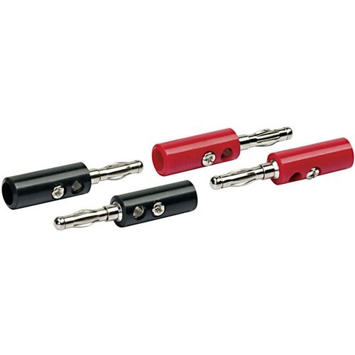 Bananenstecker Set BST15 531 4 Stück schwarz / rot, 2x schwarze Bananenstecker / 2x rote b Kabel & Stecker - Schwaiger