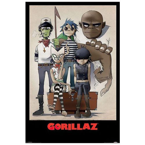 Gorillaz Characters Poster multicolor