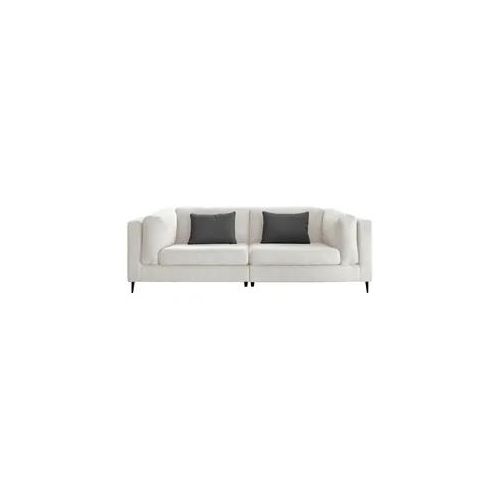 3-Sitzer-Sofa Roma Weiß Teddystoff