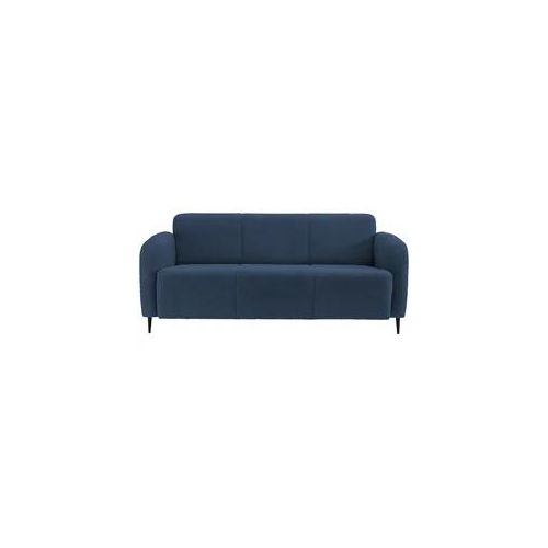 3-Sitzer-Sofa Marone Blau Teddystoff