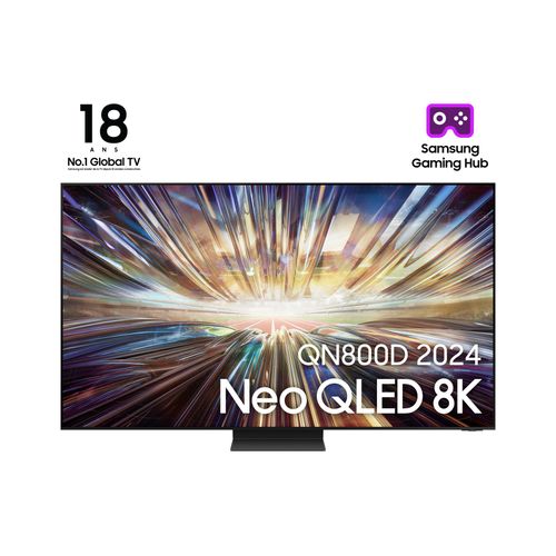 Samsung TV AI Neo QLED 85" QN800D 2024, 8K, boitier One Connect